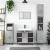 Dulap pentru baie, gri beton, 80x33x60 cm, lemn compozit GartenMobel Dekor