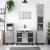Dulap pentru baie, gri beton, 80x33x60 cm, lemn compozit GartenMobel Dekor