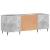 Dulap pentru discuri gri beton, 121x38x48 cm, lemn prelucrat GartenMobel Dekor