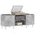 Dulap pentru discuri gri beton, 121x38x48 cm, lemn prelucrat GartenMobel Dekor