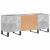 Dulap pentru discuri gri beton, 121x38x48 cm, lemn prelucrat GartenMobel Dekor
