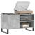 Dulap de discuri, gri beton, 85x38x48 cm, lemn prelucrat GartenMobel Dekor