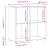 Dulap de discuri alb extralucios 84,5x38x89 cm lemn compozit GartenMobel Dekor