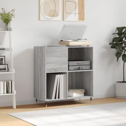 Dulap pentru discuri gri sonoma 84,5x38x89 cm lemn compozit GartenMobel Dekor