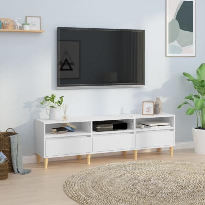 Comodă TV, alb, 150x30x44,5 cm, lemn prelucrat GartenMobel Dekor