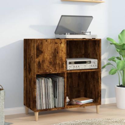 Dulap pentru discuri stejar fumuriu 84,5x38x89 cm lemn compozit GartenMobel Dekor