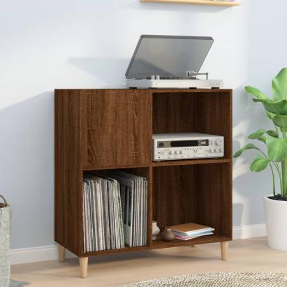 Dulap pentru discuri stejar maro 84,5x38x89 cm lemn compozit GartenMobel Dekor