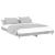 Cadru de pat, gri beton, 160x200 cm, lemn prelucrat GartenMobel Dekor