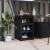 Dulap bucătărie de exterior negru, 55x55x92 cm, lemn masiv pin GartenMobel Dekor