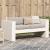 Canapea de grădină 2 locuri, alb 134x60x62 cm, lemn masiv pin GartenMobel Dekor