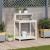 Masă de plantare cu rafturi alb 82,5x50x109,5 cm lemn masiv pin GartenMobel Dekor