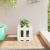 Jardinieră grădină design gard, alb, 30x30x30 cm lemn masiv pin GartenMobel Dekor
