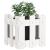 Jardinieră grădină design gard, alb, 30x30x30 cm lemn masiv pin GartenMobel Dekor