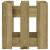 Jardinieră grădină design gard 30x30x30cm lemn de pin impregnat GartenMobel Dekor