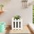 Jardinieră grădină design gard, alb, 40x40x40 cm lemn masiv pin GartenMobel Dekor