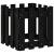 Jardinieră grădină design gard negru 40x40x40 cm lemn masiv pin GartenMobel Dekor