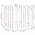 Jardinieră grădină design gard, alb, 50x50x50 cm lemn masiv pin GartenMobel Dekor