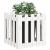 Jardinieră grădină design gard, alb, 50x50x50 cm lemn masiv pin GartenMobel Dekor
