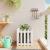 Jardinieră grădină design gard, alb, 50x50x50 cm lemn masiv pin GartenMobel Dekor