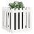 Jardinieră grădină design gard, alb, 60x60x60 cm lemn masiv pin GartenMobel Dekor