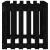 Jardinieră grădină design gard negru 60x60x60 cm lemn masiv pin GartenMobel Dekor