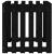 Jardinieră grădină design gard negru 60x60x60 cm lemn masiv pin GartenMobel Dekor