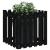 Jardinieră grădină design gard negru 60x60x60 cm lemn masiv pin GartenMobel Dekor