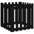 Jardinieră grădină design gard negru 60x60x60 cm lemn masiv pin GartenMobel Dekor