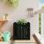 Jardinieră grădină design gard negru 60x60x60 cm lemn masiv pin GartenMobel Dekor