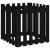 Jardinieră grădină design gard negru 60x60x60 cm lemn masiv pin GartenMobel Dekor