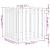 Jardinieră grădină design gard, alb, 70x70x70 cm lemn masiv pin GartenMobel Dekor
