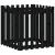 Jardinieră grădină design gard negru 70x70x70 cm lemn masiv pin GartenMobel Dekor