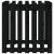 Jardinieră grădină design gard negru 70x70x70 cm lemn masiv pin GartenMobel Dekor