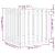 Jardinieră grădină design gard negru 70x70x70 cm lemn masiv pin GartenMobel Dekor