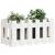 Jardinieră grădină design gard, alb, 60x30x30 cm lemn masiv pin GartenMobel Dekor