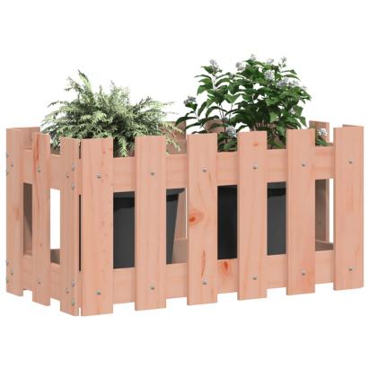 Jardinieră grădină design gard, 60x30x30 cm, lemn masiv douglas GartenMobel Dekor