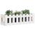 Pat înălțat grădină design gard alb 100x30x30cm lemn pin tratat GartenMobel Dekor