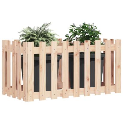 Pat înălțat grădină design gard 100x50x50 cm lemn de pin tratat GartenMobel Dekor