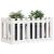 Pat înălțat grădină design gard alb 100x50x50cm lemn pin tratat GartenMobel Dekor