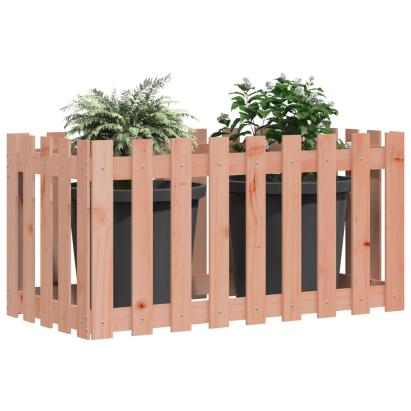 Pat înălțat grădină cu design gard 100x50x50 cm lemn douglas GartenMobel Dekor