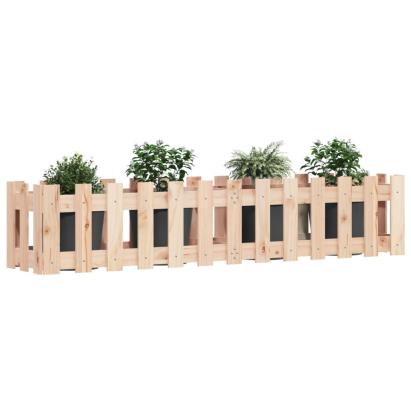 Pat înălțat grădină design gard 150x30x30 cm lemn de pin tratat GartenMobel Dekor