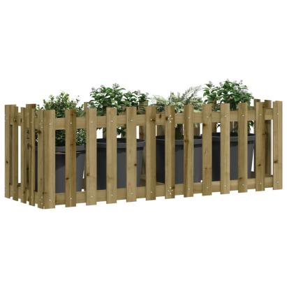 Pat înălțat grădină design gard 150x50x50 cm lemn impregnat pin GartenMobel Dekor