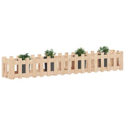 Pat înălțat grădină design gard 200x30x30 cm lemn de pin tratat GartenMobel Dekor