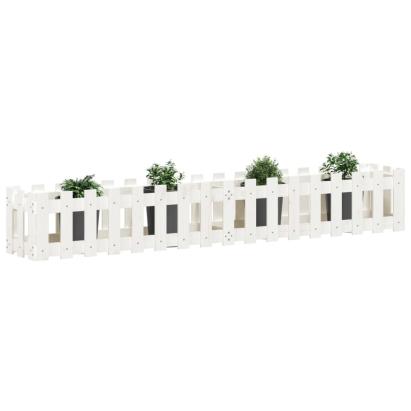 Pat înălțat grădină design gard 200x30x30 cm lemn impregnat pin GartenMobel Dekor