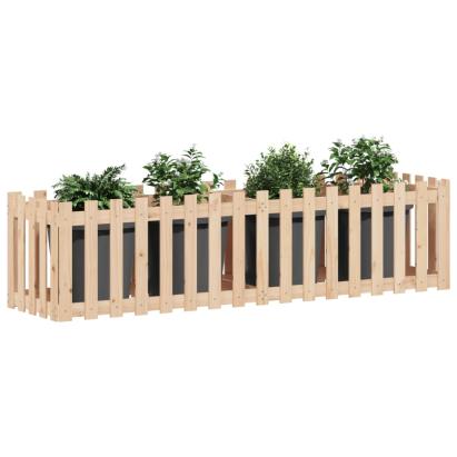 Pat înălțat grădină design gard 200x50x50 cm lemn impregnat pin GartenMobel Dekor