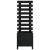 Jardinieră grădină cu raft negru 39x39,5x114 cm, lemn masiv pin GartenMobel Dekor