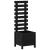 Jardinieră grădină cu raft negru 39x39,5x114 cm, lemn masiv pin GartenMobel Dekor