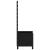Jardinieră grădină cu raft negru 39x39,5x114 cm, lemn masiv pin GartenMobel Dekor