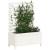 Jardinieră de grădină cu raft alb 79x39,5x114 cm lemn masiv pin GartenMobel Dekor