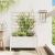 Jardinieră de grădină cu raft alb 79x39,5x114 cm lemn masiv pin GartenMobel Dekor